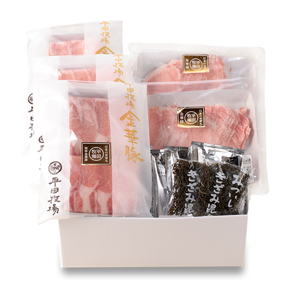 日本の米育ち純粋金華豚・金華豚 ロース合い盛りしゃぶしゃぶギフト